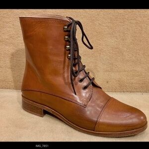 Lace up Leather Ankle Boots made in Florence Italy